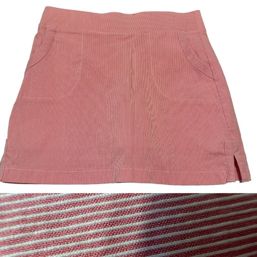attyre Ladies sz 10 Tennis Golf Pickleball skort stretch pull on Pink  Stripe